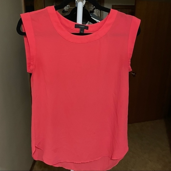 𝅺🎀 JCrew, Chiffon,Crewneck, sleeveless tank, Size 00 - Picture 1 of 7
